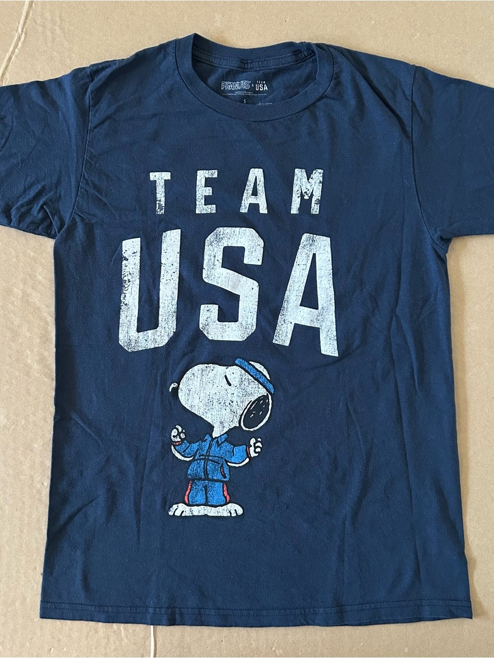 Peanuts Snoopy Team USA Olympics T-shirt vintage graphic Snoopy Tracksuit Small